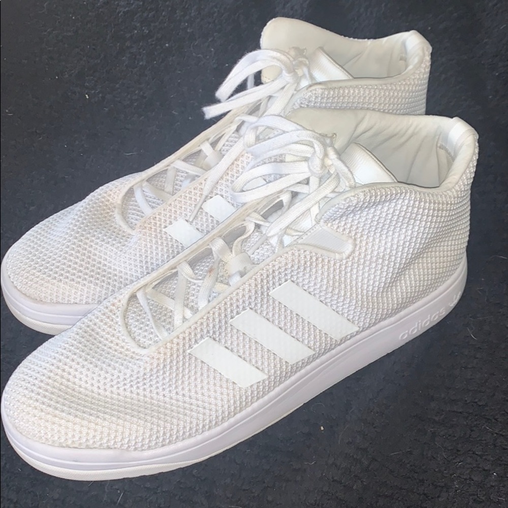White Adidas FitFoam Midtop Men’s Sneakers